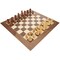 WE Games Luxury Wooden Chess Set - 21.75 inch Walnut and Sycamore Chess Board with Weighted Sheesham & Boxwood Staunton Chess Pieces